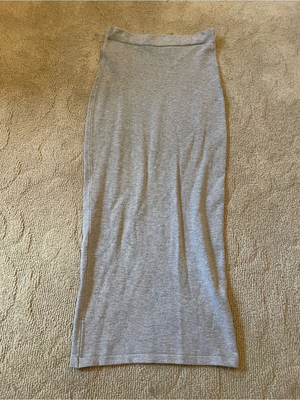 Light Gray stretchy midi Skirt